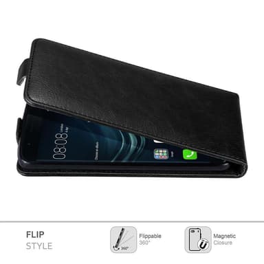 Huawei P9 Suojakuori Lompakkokotelo (Musta)