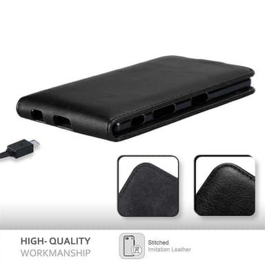 Sony Xperia Z5 Suojakuori Lompakkokotelo (Musta)