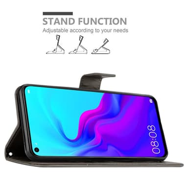 Huawei NOVA 4 Suojakuori Lompakkokotelo (harmaa)