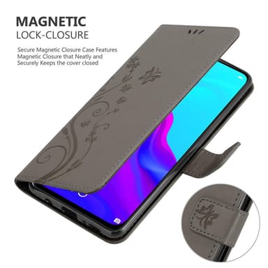 Huawei NOVA 4 Suojakuori Lompakkokotelo (harmaa)