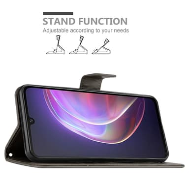 Vivo V21 4G / 5G Suojakuori Lompakkokotelo (harmaa)