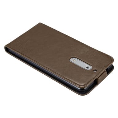 Nokia 5 2017 Suojakuori Lompakkokotelo (Ruskea)