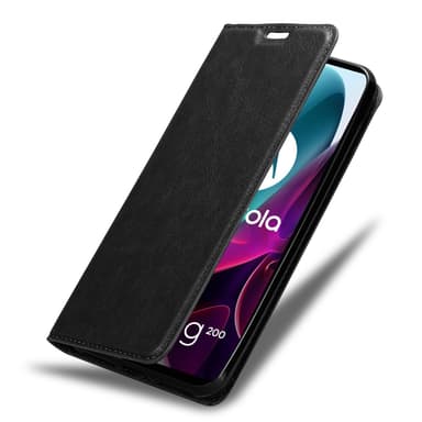 Motorola MOTO G200 5G Suojakuori Lompakkokotelo (Musta)