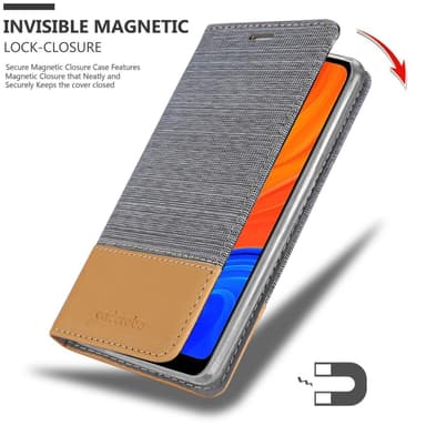 Huawei Y6S Suojakuori Lompakkokotelo (harmaa)