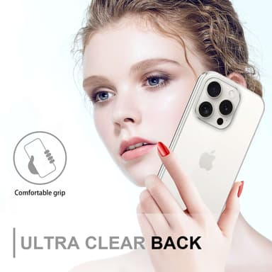 iPhone 15 PRO Suojakuori Case Cover (Läpinäkyvä)