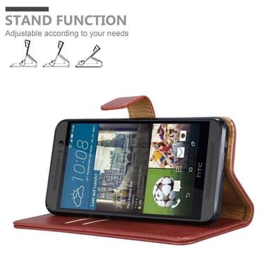 HTC ONE M9 Suojakuori Lompakkokotelo (Punainen)