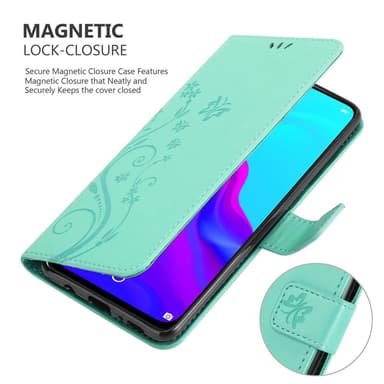 Huawei NOVA 4 Suojakuori Lompakkokotelo (Turkoosi)