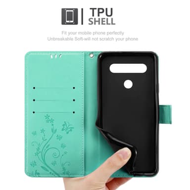 LG K61 Suojakuori Lompakkokotelo (Turkoosi)