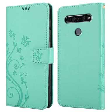 LG K61 Suojakuori Lompakkokotelo (Turkoosi)