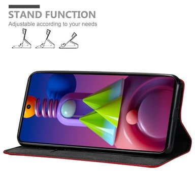 Samsung Galaxy M51 Suojakuori Lompakkokotelo (Punainen)