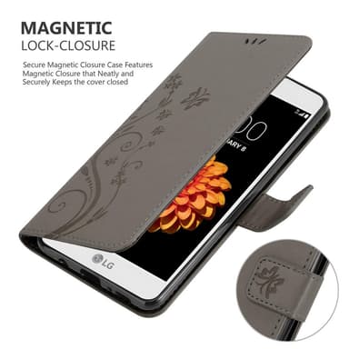 LG K7 2016 Suojakuori Lompakkokotelo (harmaa)