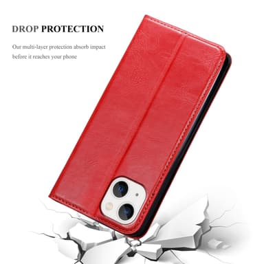 iPhone 14 Suojakuori Lompakkokotelo (Punainen)
