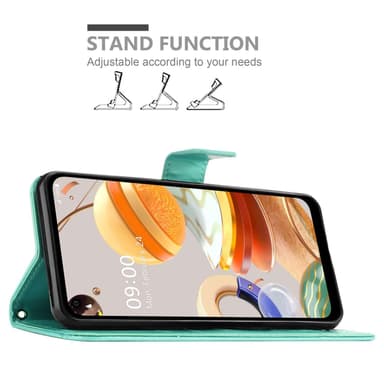 LG K61 Suojakuori Lompakkokotelo (Turkoosi)
