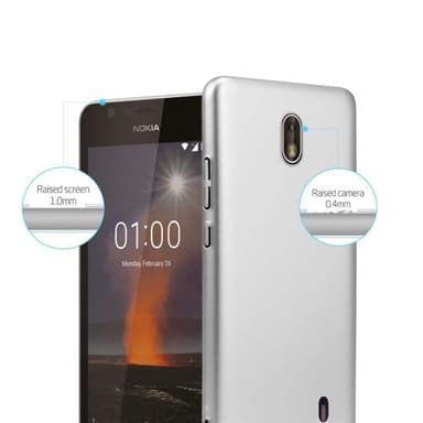 Nokia 1 2018 Suojakuori Kotelo Cover (Hopea)