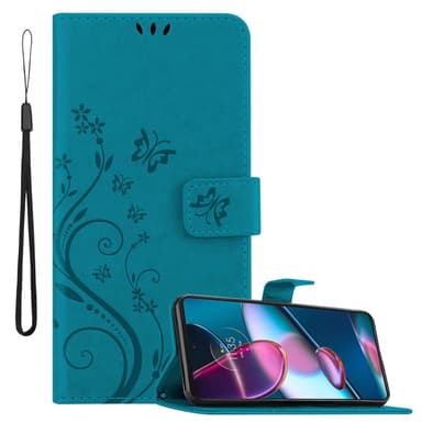Motorola EDGE+ Suojakuori Lompakkokotelo (Sininen)