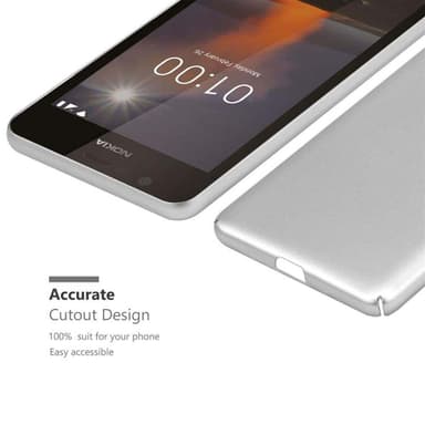 Nokia 1 2018 Suojakuori Kotelo Cover (Hopea)