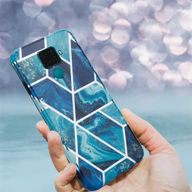 Huawei MATE 30 LITE Suojakuori Lompakkokotelo (Sininen)