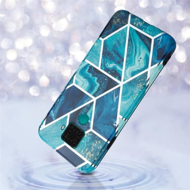 Huawei MATE 30 LITE Suojakuori Lompakkokotelo (Sininen)