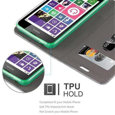 Nokia Lumia 630 / 635 Suojakuori Lompakkokotelo