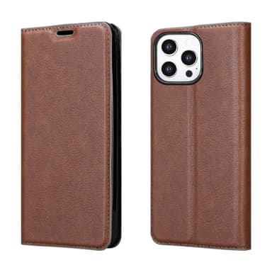 iPhone 13 PRO MAX Suojakuori Lompakkokotelo (Ruskea)