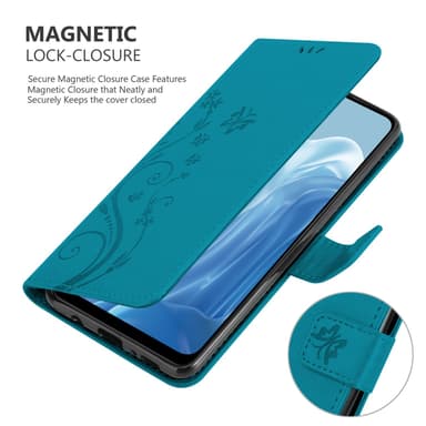 Realme 7 5G Suojakuori Lompakkokotelo (Sininen)