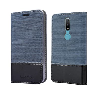 Nokia 2.4 Suojakuori Lompakkokotelo (Sininen)
