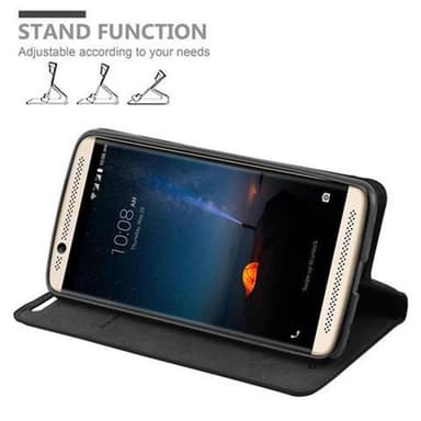 ZTE Axon 7 Suojakuori Lompakkokotelo (Musta)