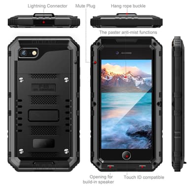 iPhone 8 Suojakuori Kuoret (Musta)