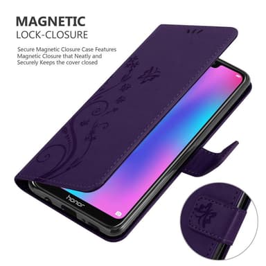 Honor 8C Suojakuori Lompakkokotelo (Violetti)