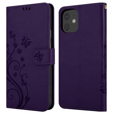 iPhone 11 Suojakuori Lompakkokotelo (Violetti)