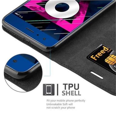 Honor 9 Suojakuori Lompakkokotelo (Musta)
