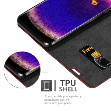Oppo FIND X5 PRO Suojakuori Lompakkokotelo (Punainen)