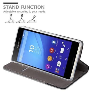 Sony Xperia M4 AQUA Suojakuori Lompakkokotelo (harmaa)