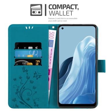 Realme 7 5G Suojakuori Lompakkokotelo (Sininen)