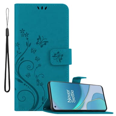 OnePlus 8T Suojakuori Lompakkokotelo (Sininen)