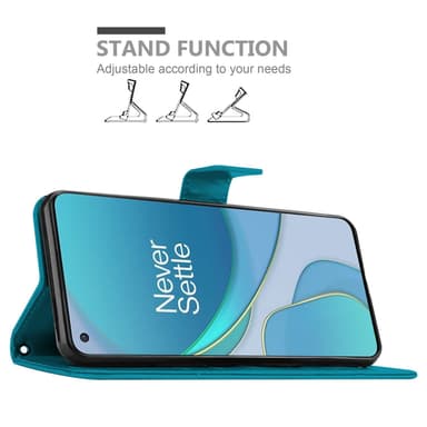 OnePlus 8T Suojakuori Lompakkokotelo (Sininen)