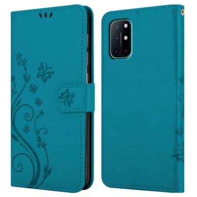 OnePlus 8T Suojakuori Lompakkokotelo (Sininen)