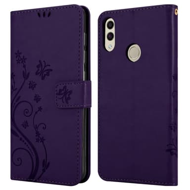 Honor 8C Suojakuori Lompakkokotelo (Violetti)