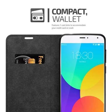 MEIZU MX4 Suojakuori Lompakkokotelo (Musta)