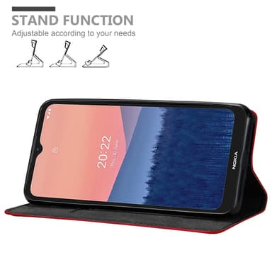 Nokia C21 Suojakuori Lompakkokotelo (Punainen)