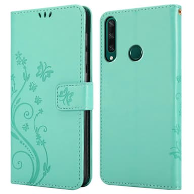 Huawei Y6P Suojakuori Lompakkokotelo (Turkoosi)