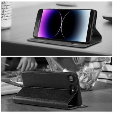 Lompakkokotelo Sony Xperia XZ1 COMPACT Case (Musta)