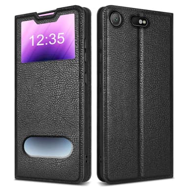 Lompakkokotelo Sony Xperia XZ1 COMPACT Case (Musta)