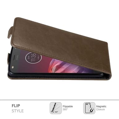Motorola MOTO Z2 Suojakuori Lompakkokotelo (Ruskea)