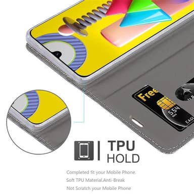 Samsung Galaxy M31 Suojakuori Lompakkokotelo (harmaa)