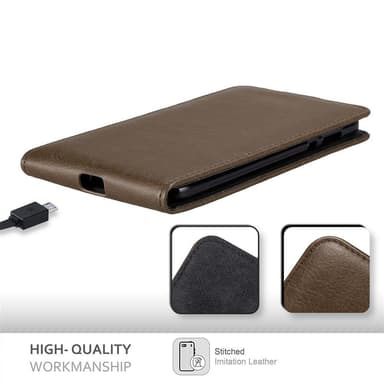 Motorola MOTO Z2 Suojakuori Lompakkokotelo (Ruskea)