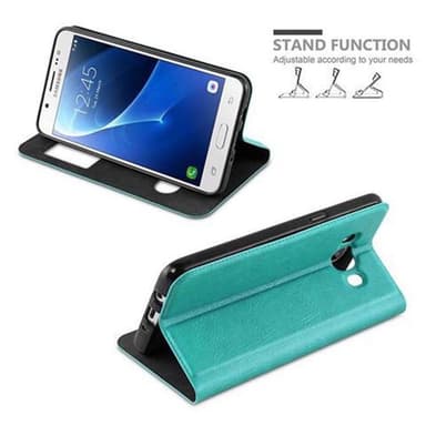 Lompakkokotelo Samsung Galaxy J7 2016 Case (Turkoosi)