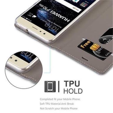 Huawei P10 LITE Suojakuori Lompakkokotelo (harmaa)