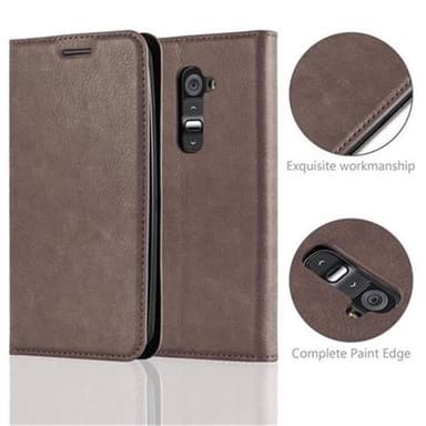 LG G2 Suojakuori Lompakkokotelo (Ruskea)