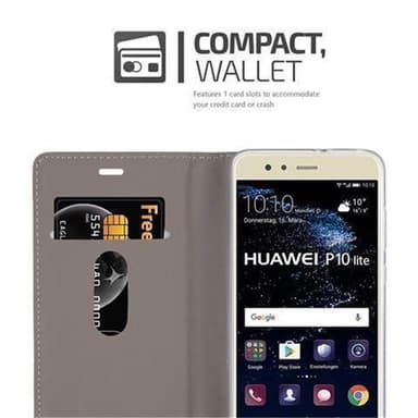 Huawei P10 LITE Suojakuori Lompakkokotelo (harmaa)